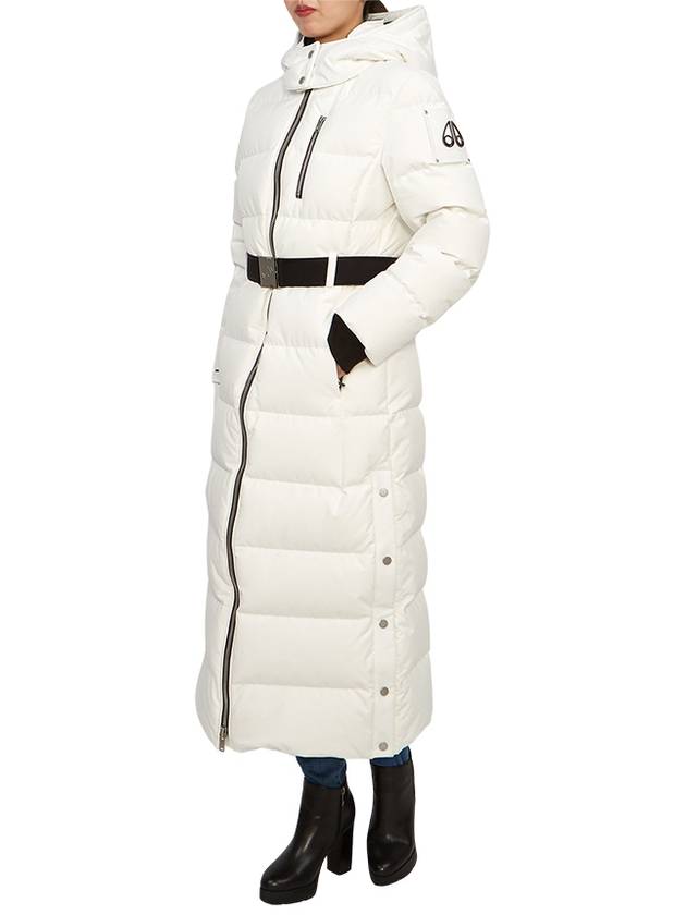 Cloud Belted Hooded Long Padded White - MOOSE KNUCKLES - BALAAN 6