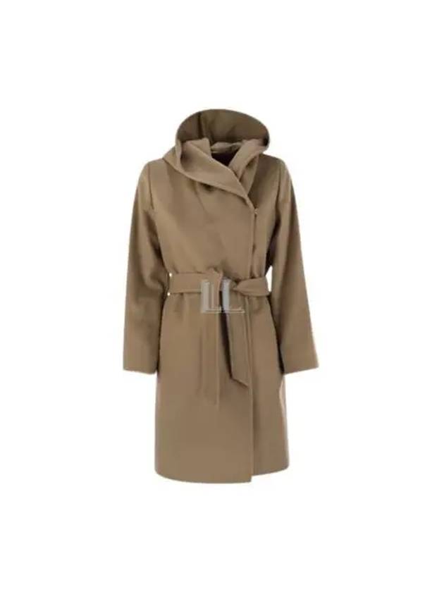 Newmang Hooded Single Coat Beige - MAX MARA - BALAAN 2