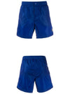 three-stripe logo swim shorts blue - MONCLER - BALAAN.