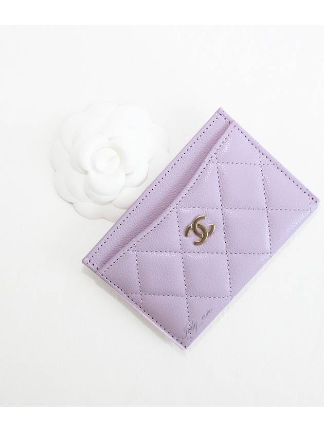 Classic card holder lilac gold plated caviar AP0213 B16718 NW784 - CHANEL - BALAAN 3