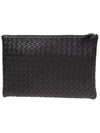 Intrecciato Clutch Bag Black - BOTTEGA VENETA - BALAAN 3