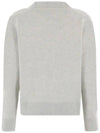 Baby Fox Patch Boxy Cardigan Light Grey Melange - MAISON KITSUNE - BALAAN 4