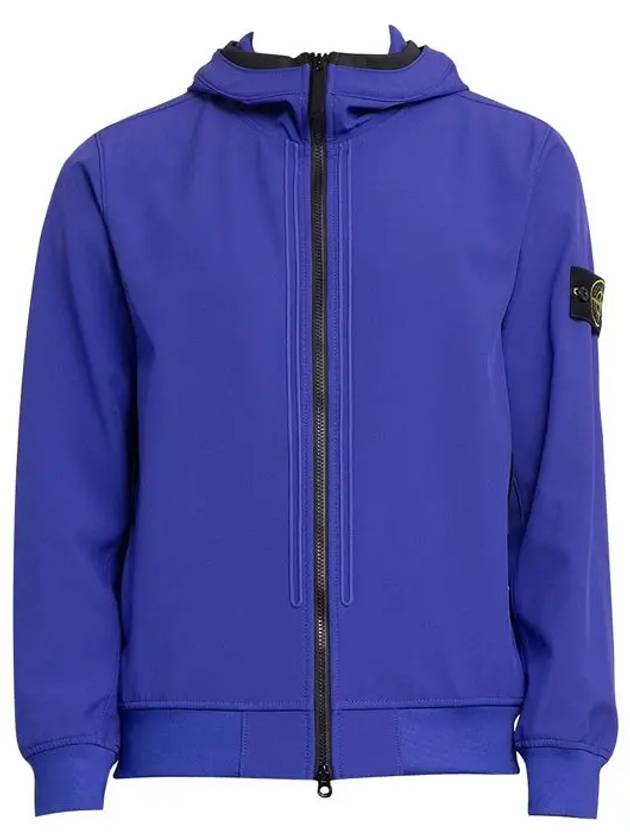 Wappen Patch Soft Shell Hooded Jacket Blue - STONE ISLAND - BALAAN 2