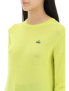 Women's Bea Jumper Embroidered Logo Knit Top Yellow - VIVIENNE WESTWOOD - BALAAN 6