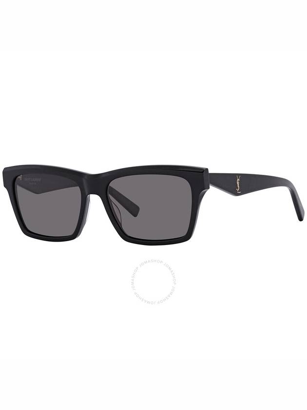 Saint Laurent Gray Polarized Rectangular Unisex Sunglasses SL M104 004 56 - SAINT LAURENT - BALAAN 2