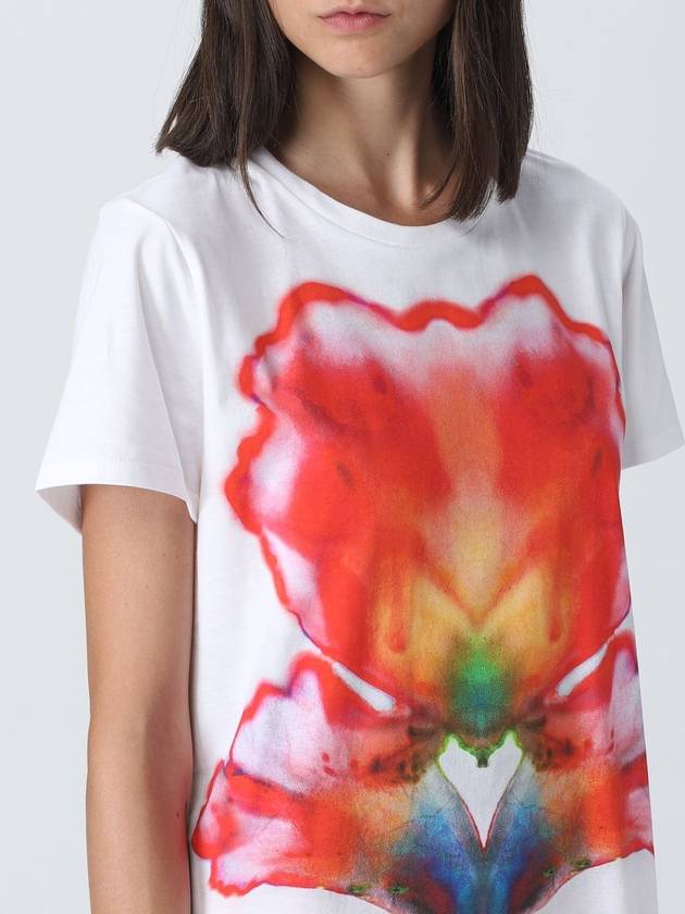 T-shirt Alexander McQueen in jersey con stampa a contrasto - ALEXANDER MCQUEEN - BALAAN 5