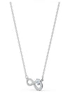 Hyperbola Infinity Crystal Pendant Necklace Silver - SWAROVSKI - BALAAN 4