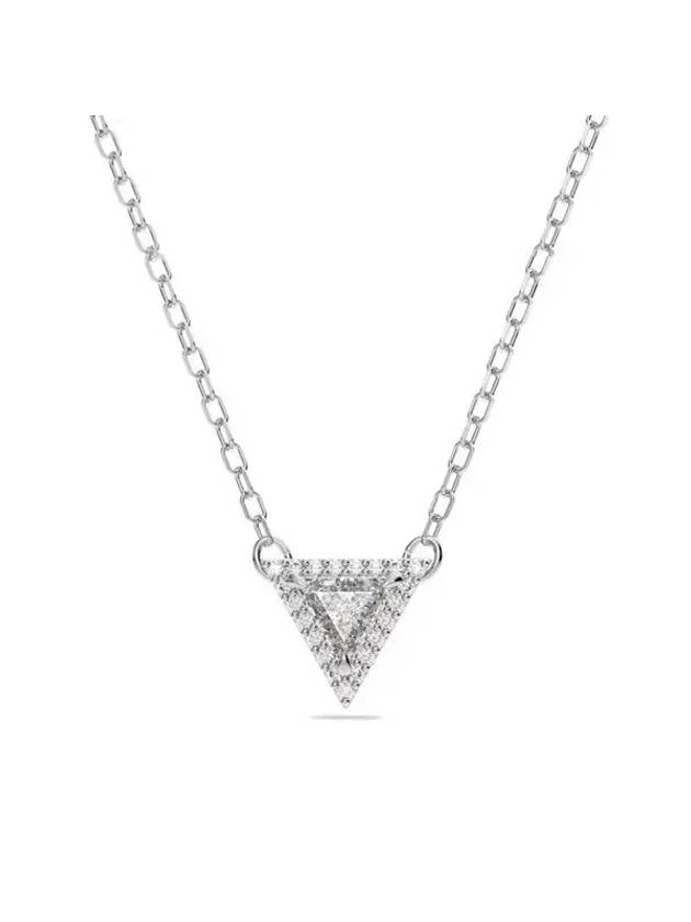 Stilla Otix Triangle Pendant Necklace Silver - SWAROVSKI - BALAAN 1