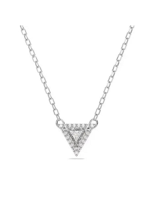 Stilla Otix Triangle Pendant Necklace Silver - SWAROVSKI - BALAAN 1