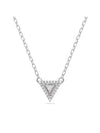 Stilla Otix Triangle Pendant Necklace Silver - SWAROVSKI - BALAAN 1