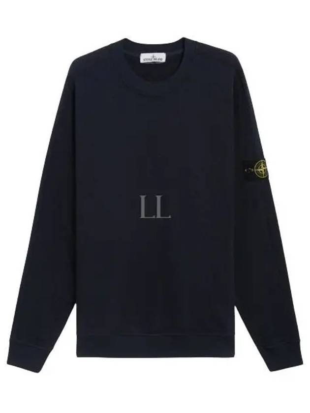 Cotton Crew Neck Sweatshirt Navy - STONE ISLAND - BALAAN 2