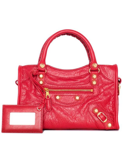 Giant City Mini Leather Tote Bag Red - BALENCIAGA - BALAAN 2