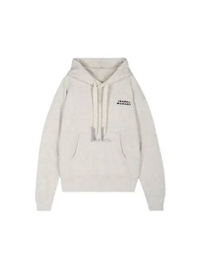 Sylla Embroidered Logo Oversized Hoodie Ecru - ISABEL MARANT - BALAAN 2