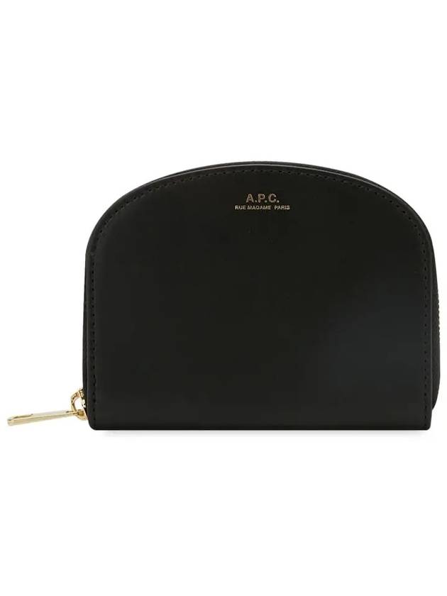 Demi Lune Half Moon Zipper Card Wallet Black - A.P.C. - BALAAN 2