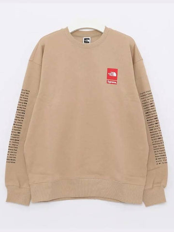 The North Face Collaboration Crew Neck Men s Sweatshirt SS24SW2 KHAKI - SUPREME - BALAAN 1