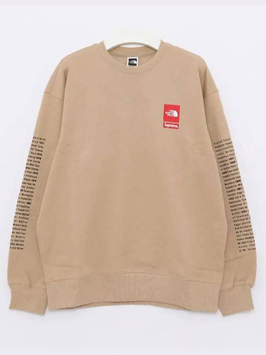 The North Face Collaboration Crew Neck Men s Sweatshirt SS24SW2 KHAKI - SUPREME - BALAAN 1