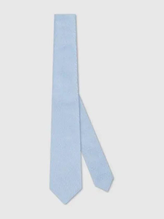 All Over Silk Tie Light Blue - GUCCI - BALAAN 1