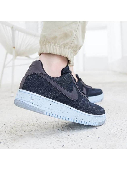 Air Force 1 Low Crater Flyknit Low Top Sneakers Black - NIKE - BALAAN 2