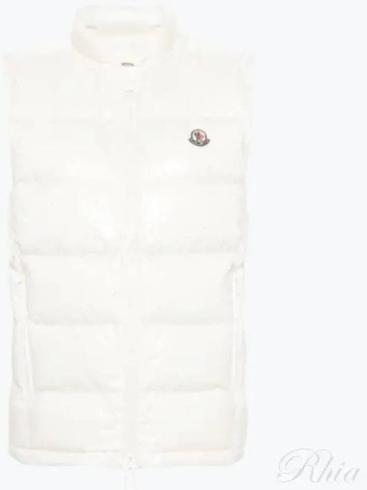 Alcibia Logo Patch Padding Vest White - MONCLER - BALAAN 2