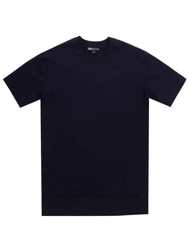 Small Logo Round Neck Short Sleeve T-Shirt Black - Y-3 - BALAAN 3