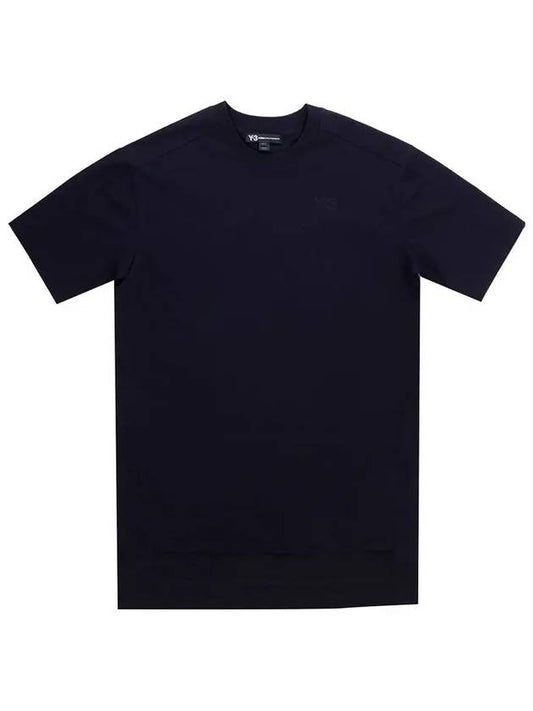 Small Logo Round Neck Short Sleeve T-Shirt Black - Y-3 - BALAAN 2