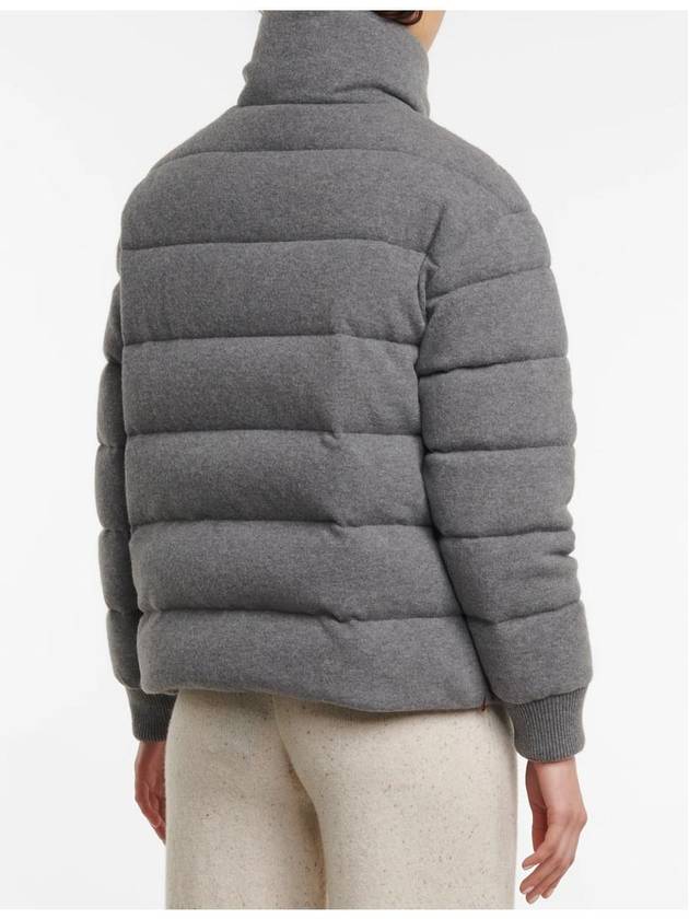 Cayeux Wool Cashmere High Neck Short Padding Medium Grey - MONCLER - BALAAN 4