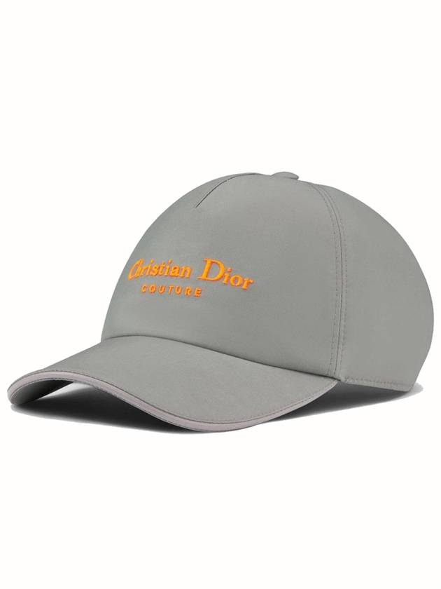 Couture Embroidered Logo Cotton Ball Cap Grey - DIOR - BALAAN 3