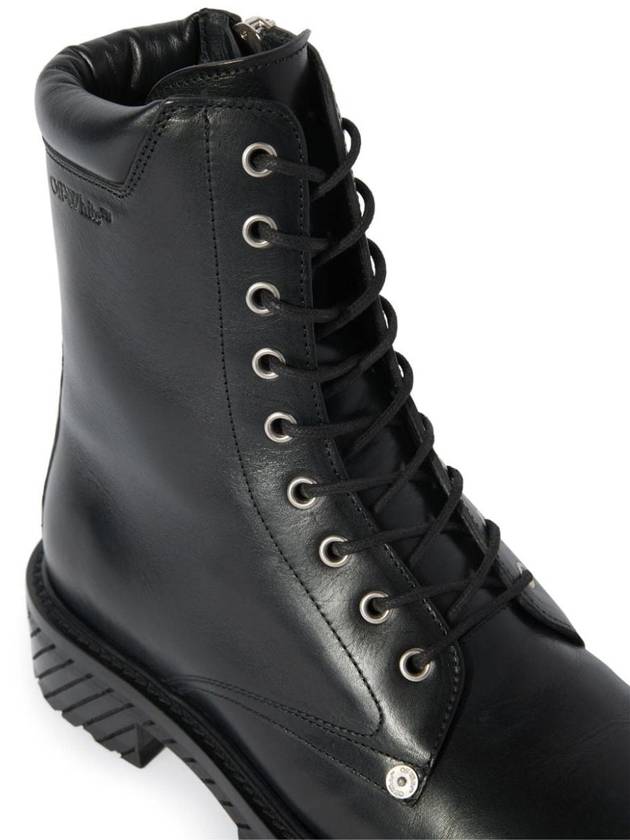 BLACK LEATHER BOOTS OMID025F23LEA0011010 - OFF WHITE - BALAAN 3