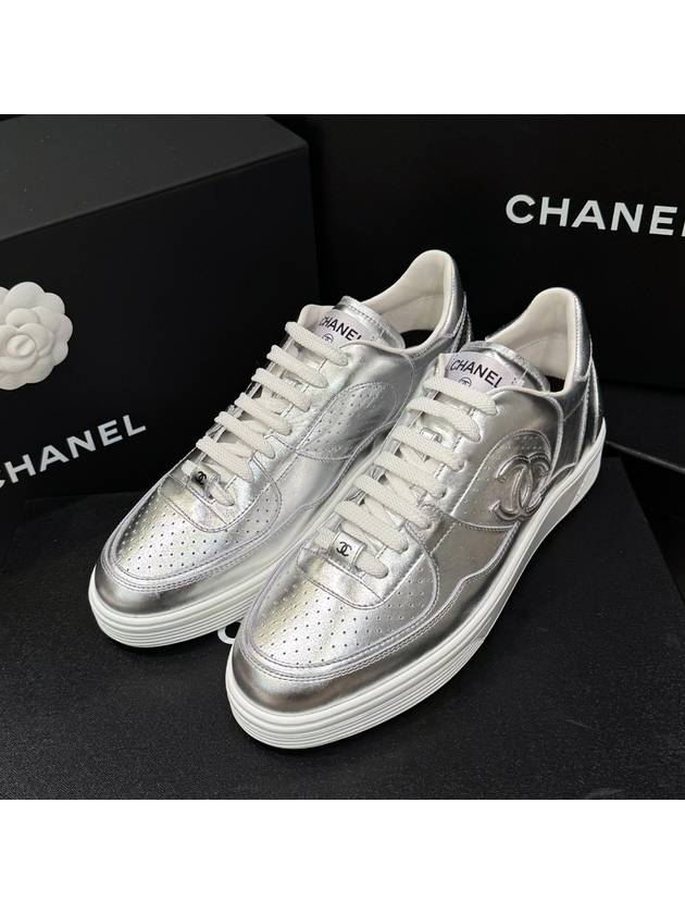 Men's Sneakers Silver Force CC Logo - CHANEL - BALAAN 3