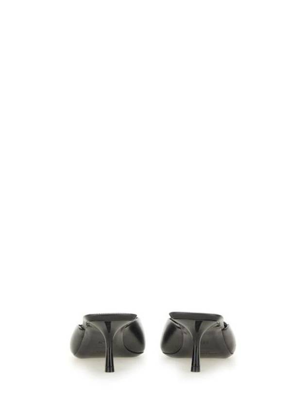 Women's Barbara Smooth Leather Mules Black - SAINT LAURENT - BALAAN 4