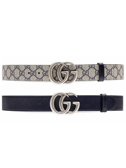 GG Marmont Reversible Leather Belt Beige - GUCCI - BALAAN 2