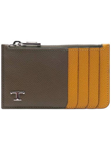 Men s T Logo Zipper Card Wallet XAMTSYF8300 RTV 9O73 24F - TOD'S - BALAAN 1