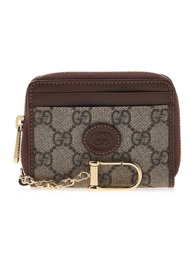 zipper card wallet key holder brown - GUCCI - BALAAN 1