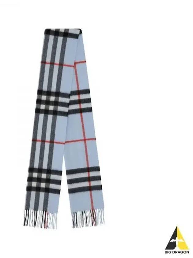 Check Cashmere Scarf Blue - BURBERRY - BALAAN 2