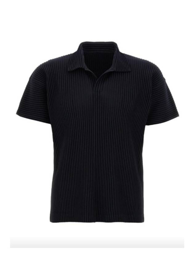 Homme Pliss Pleated Polo Shirt HP47 JM430 - ISSEY MIYAKE - BALAAN 1