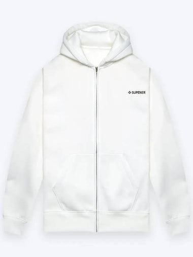 Tapichi brushed hooded zip up white - SUPENER - BALAAN 1