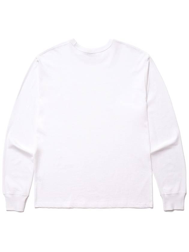 Double Logo Long Sleeve T-Shirt White - CONECTX - BALAAN 3