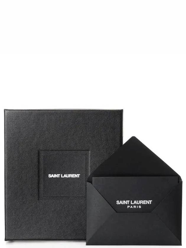 Gold Hardware Matelasse Caviar Leather Card Wallet Black - SAINT LAURENT - BALAAN 7