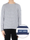 Minquiers Modern Stripe Long Sleeve T-Shirt Neige Marine - SAINT JAMES - BALAAN 2