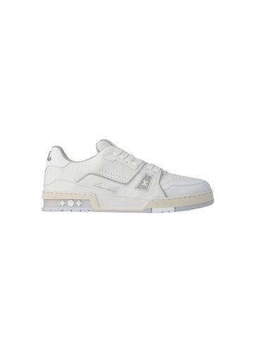 LV Trainer Leather Low Top Sneakers White - LOUIS VUITTON - BALAAN 1