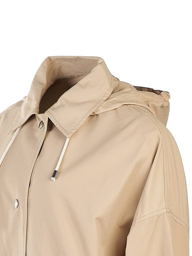 Hooded Cotton-Nylon Parka Beige - TOTEME - BALAAN 6