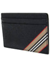 Icon Stripe Grainy Leather Card Wallet Black - BURBERRY - BALAAN 3