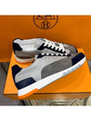 Men s Hermes Trail Sneakers Calfskin Navy Gray - CHANEL - BALAAN 5