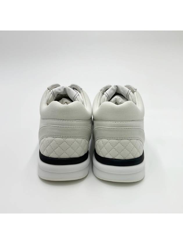 CC Logo Fabric Suede Low-Top Sneakers Light Grey - CHANEL - BALAAN 7