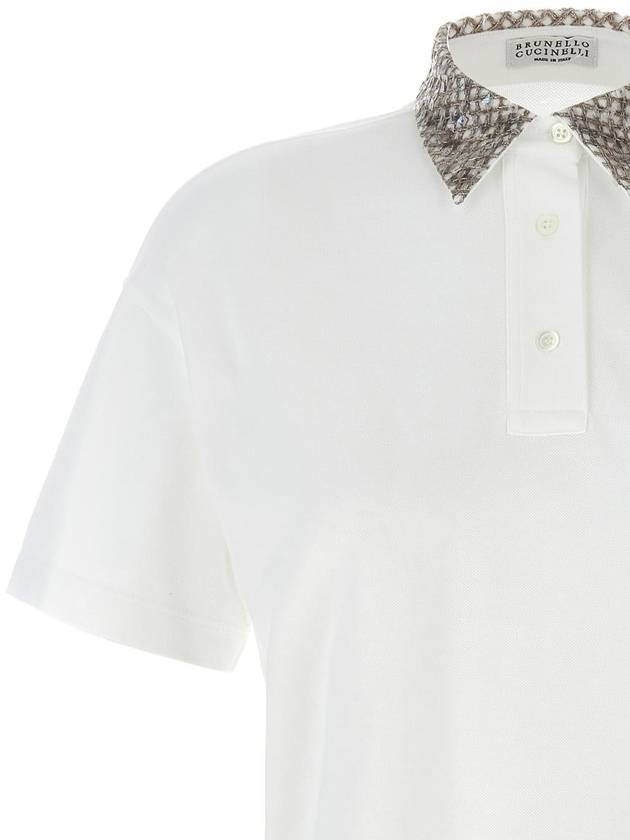 Brunello Cucinelli Sequin Polo Shirt - BRUNELLO CUCINELLI - BALAAN 3