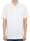 Metropolis Logo Badge Striped Polo Shirt White - CP COMPANY - BALAAN 2