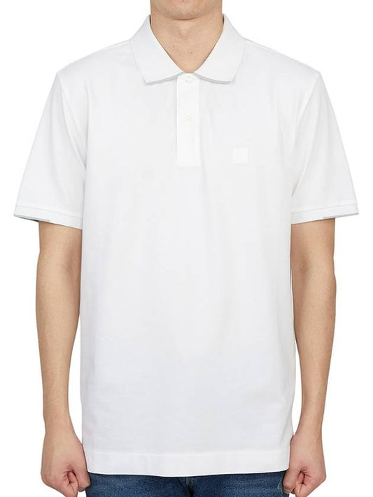 Metropolis Logo Badge Striped Polo Shirt White - CP COMPANY - BALAAN 2