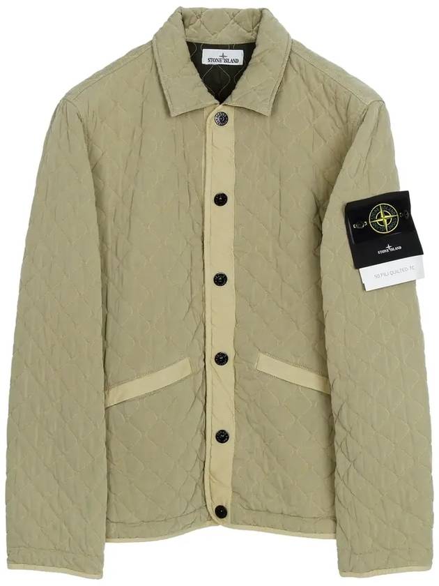 Lightweight Quilted Logo Patch Drawstring Jacket Beige - STONE ISLAND - BALAAN 2