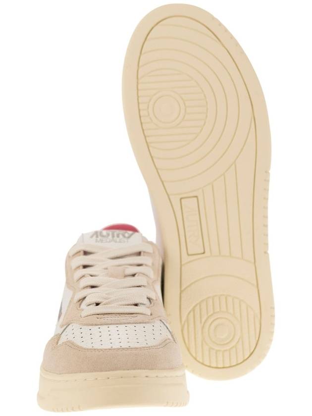 Women's Medalist Bi-Color Low-Top Sneakers White Pink Tab - AUTRY - BALAAN 6