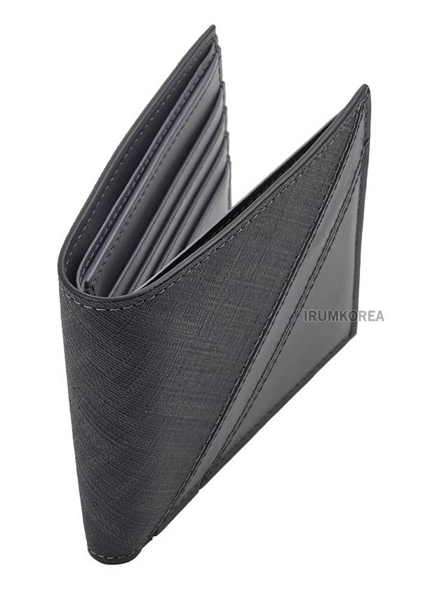 Diagonal FF Canvas Half Wallet Grey - FENDI - BALAAN 3